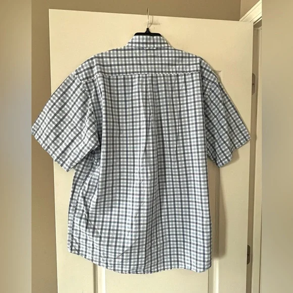 Tommy Hilfiger Men's Blue & White Button Down Checkered Shirt Size XL - Picture 5 of 14